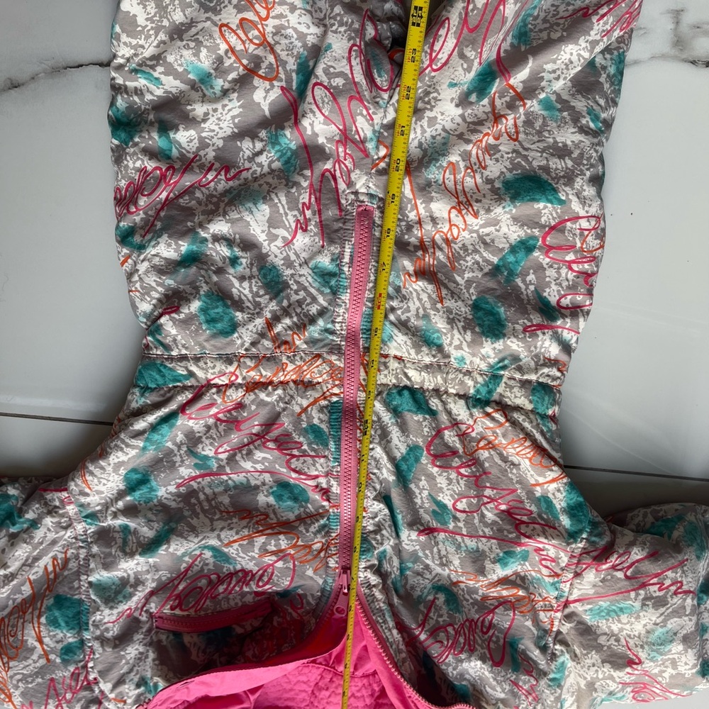 Vintage Hot Gear Kids 90s Snowsuit Vibrant Colorblock Pink Ski Winter One-Piece - Picture 10 of 10